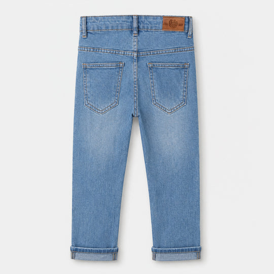 Boys Denim Stretch Pant Basic- Blue
