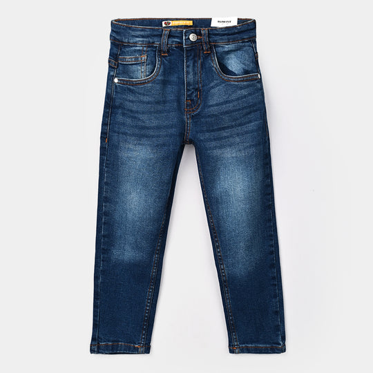 Boys Denim Stretch Pant BASIC-Medium Blue