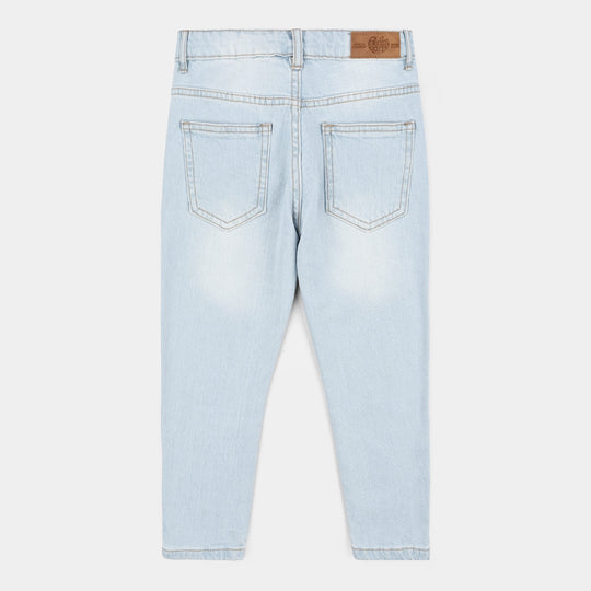 Boys Denim Stretch Pant BASIC-Ice Blue