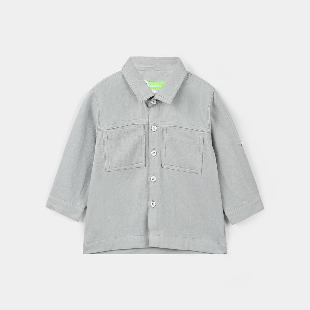 Infant Boys Cotton Twill Shirt (Double Pocket Twill)