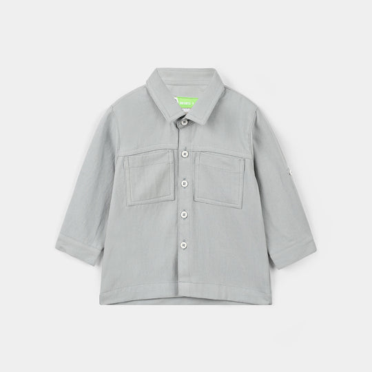 Infant Boys Cotton Twill Shirt (Double Pocket Twill)