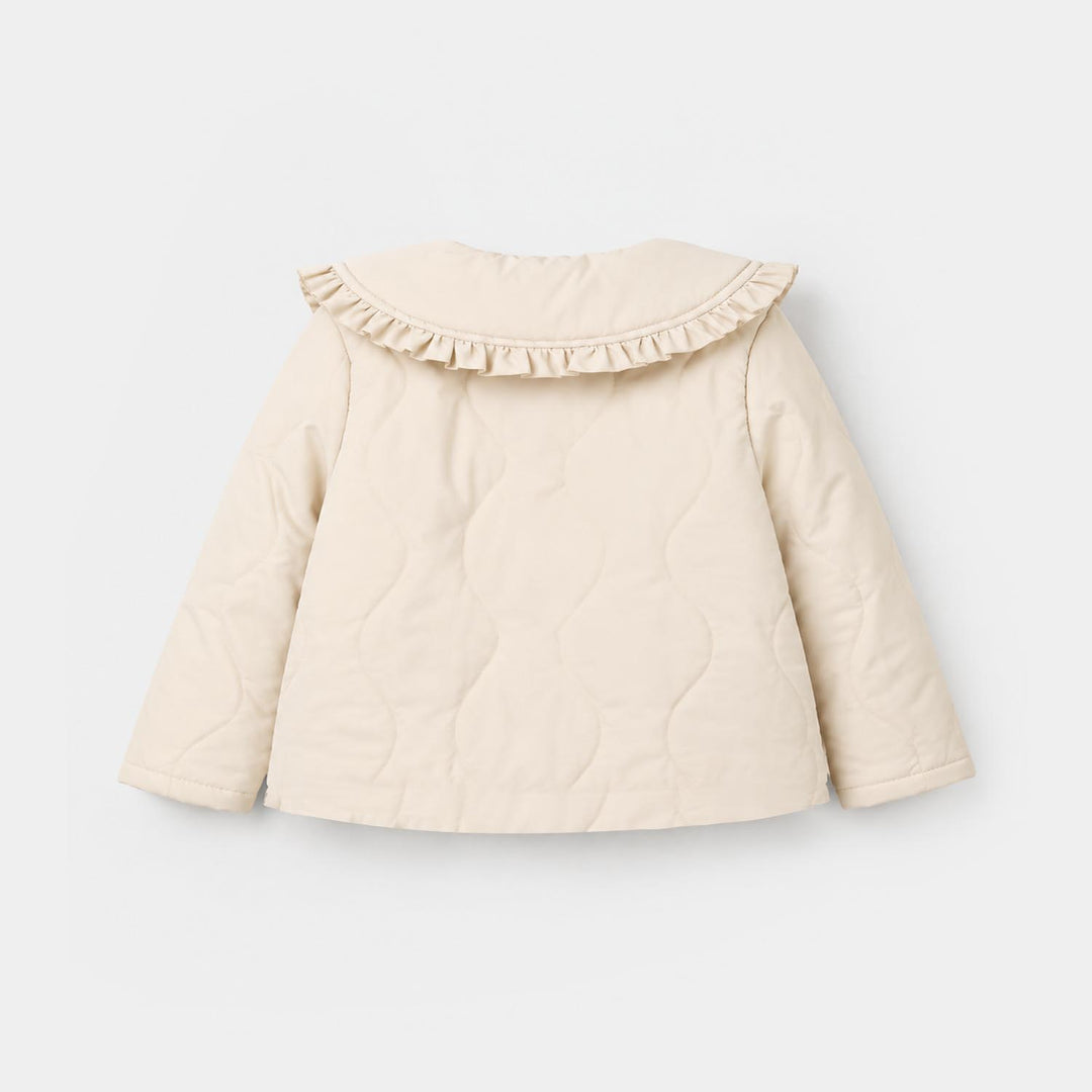 Infant Girls Quilted Jacket Peter Ban- Off White