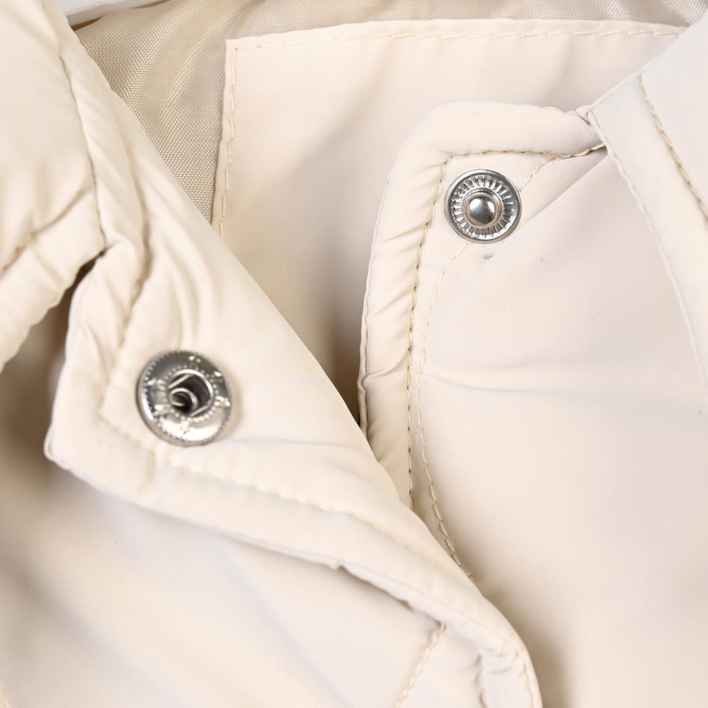 Infant Girls Quilted Jacket Peter Ban- Off White