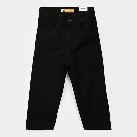 Boys Denim Stretch pant (relaxed)-BLACK