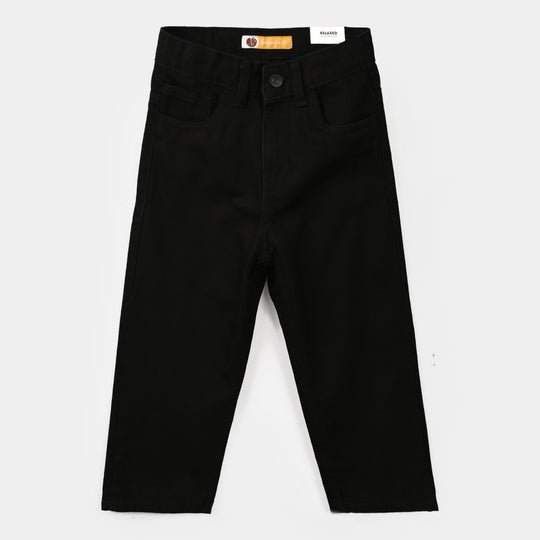 Girls Denim rigid pant -BLACK