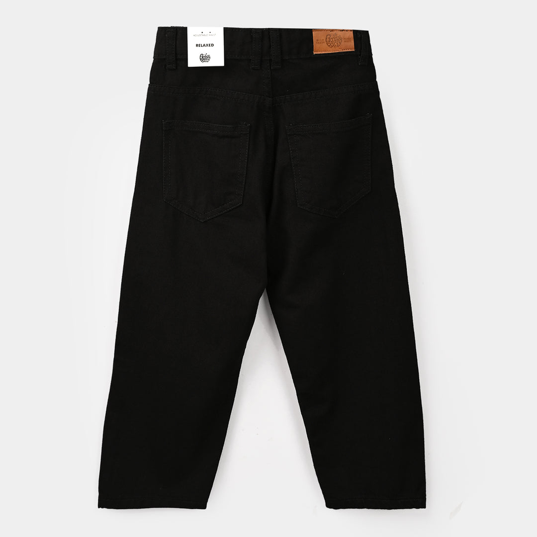 Boys Denim Stretch pant (relaxed)-BLACK