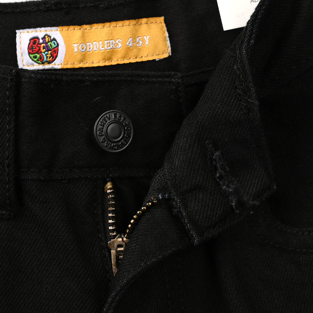 Girls Denim rigid pant -BLACK