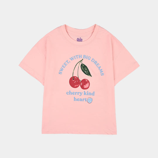 Girls Cotton Jersey T-Shirt Sweet Dreams-Pink
