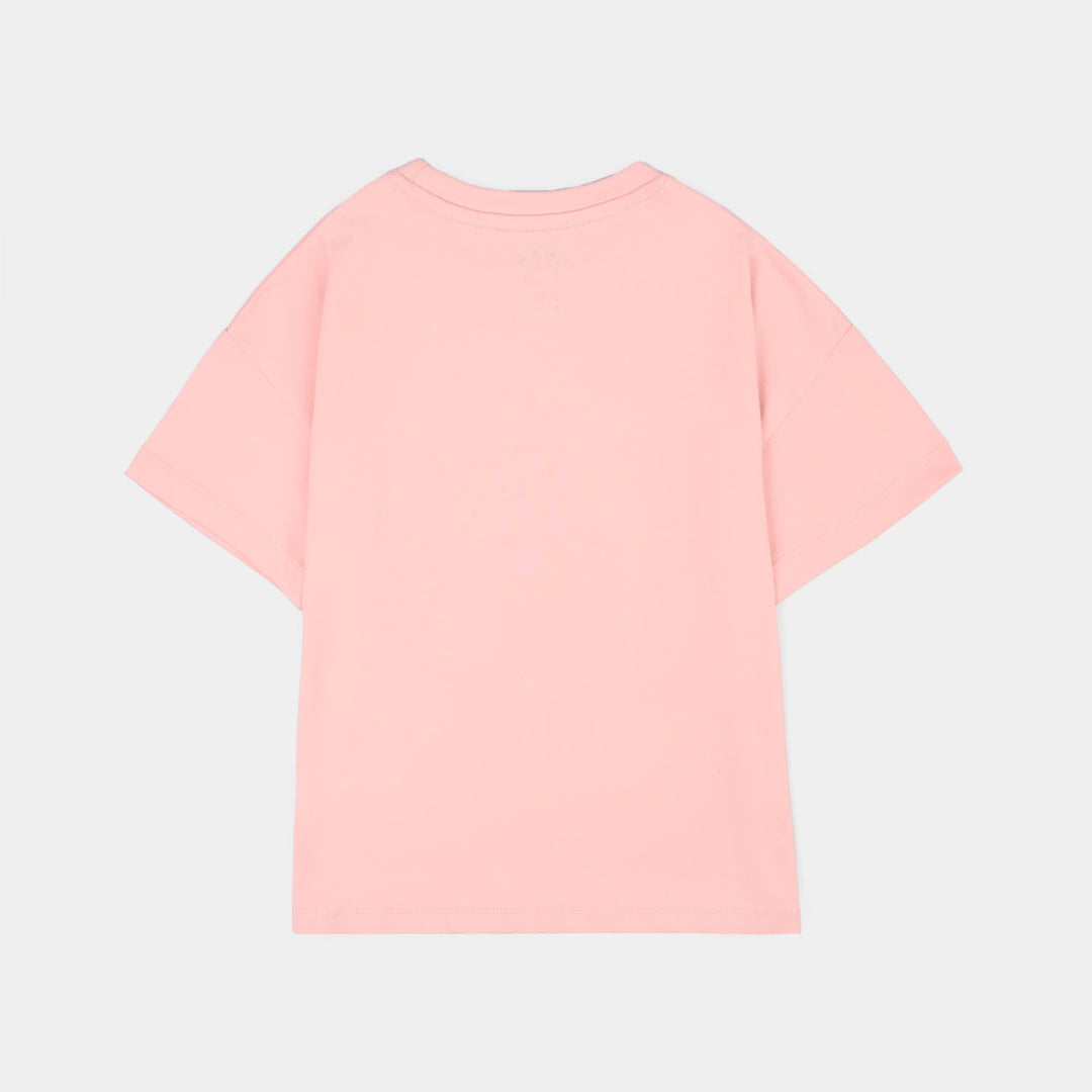 Girls Cotton Jersey T-Shirt Sweet Dreams-Pink