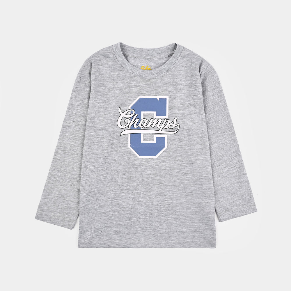 Boys PC Jersey Night Suit Champs-Grey/Black