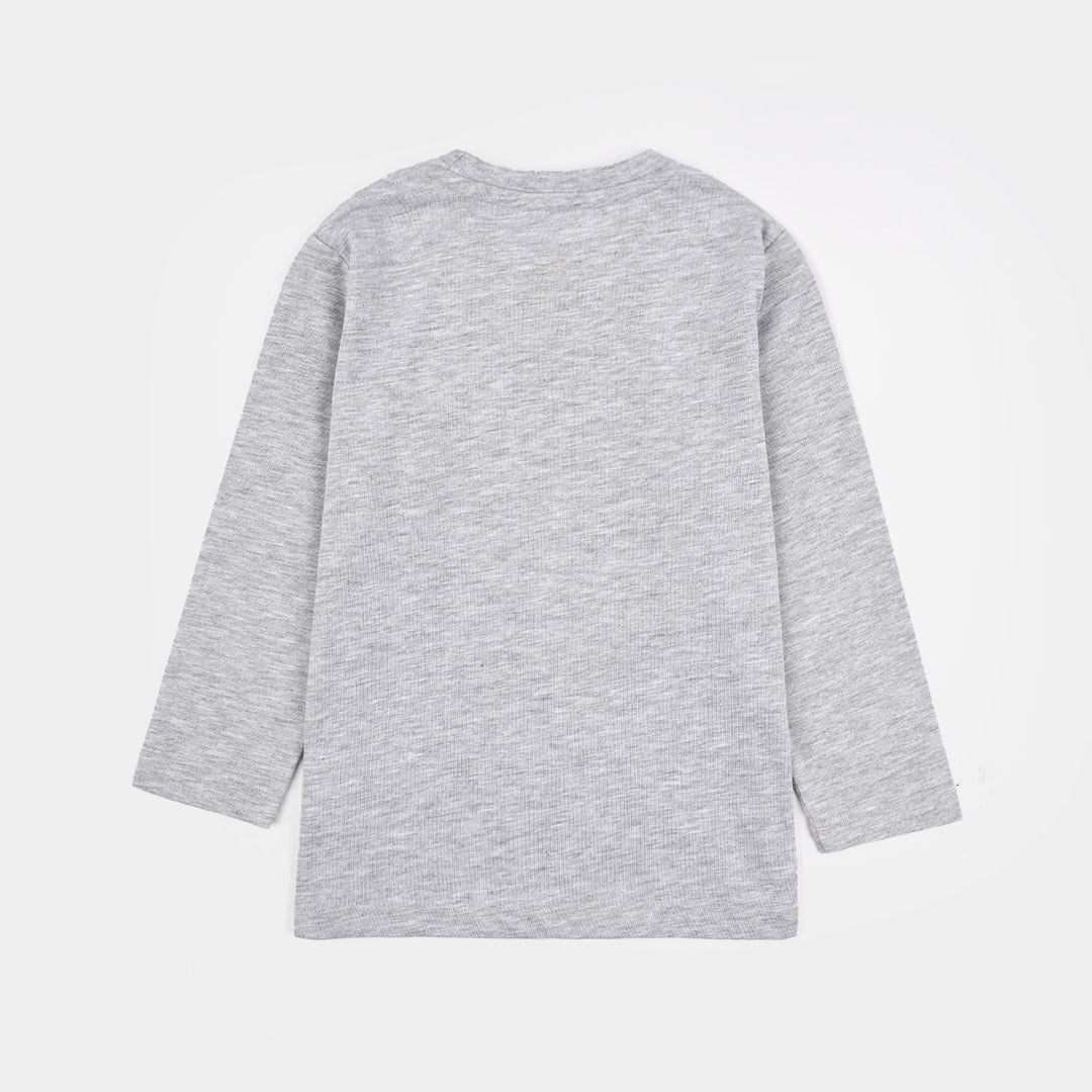 Boys PC Jersey Night Suit Champs-Grey/Black