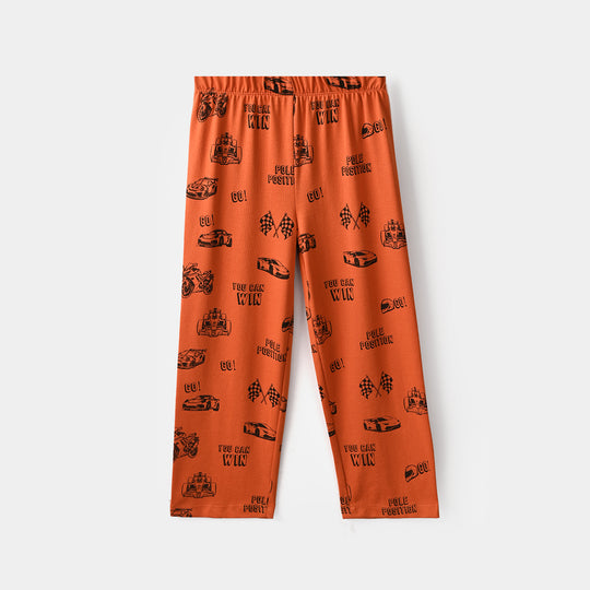 Boys Poly Cotton Jersey Night Suit You Can Win-ORANGE