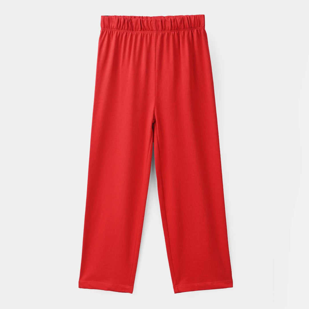 Boys Poly Cotton Jersey Night Suit-RED