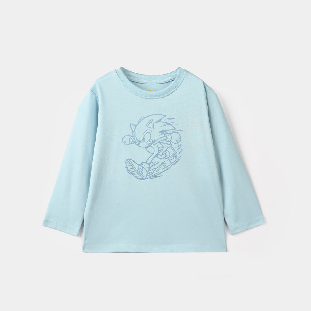 Boys Poly Cotton Jersey Night Suit Character-BLUE
