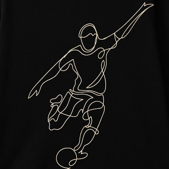 Boys Poly Cotton Jersey Night Suit Football-BLACK