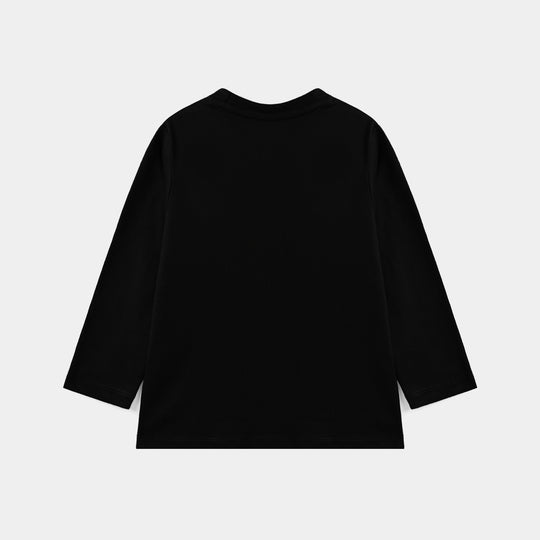 Boys Poly Cotton Jersey Night Suit Football-BLACK