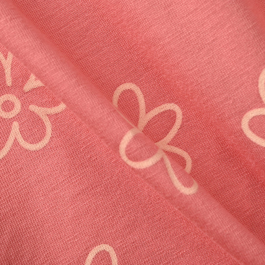Girls PC Jersey Night Suit Lazy Dazzy-Pink
