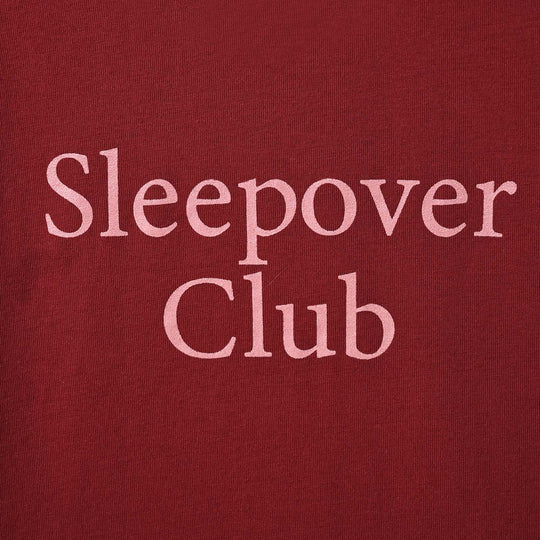 Girls Poly Cotton Jersey Night Suit Sleep over club-RED
