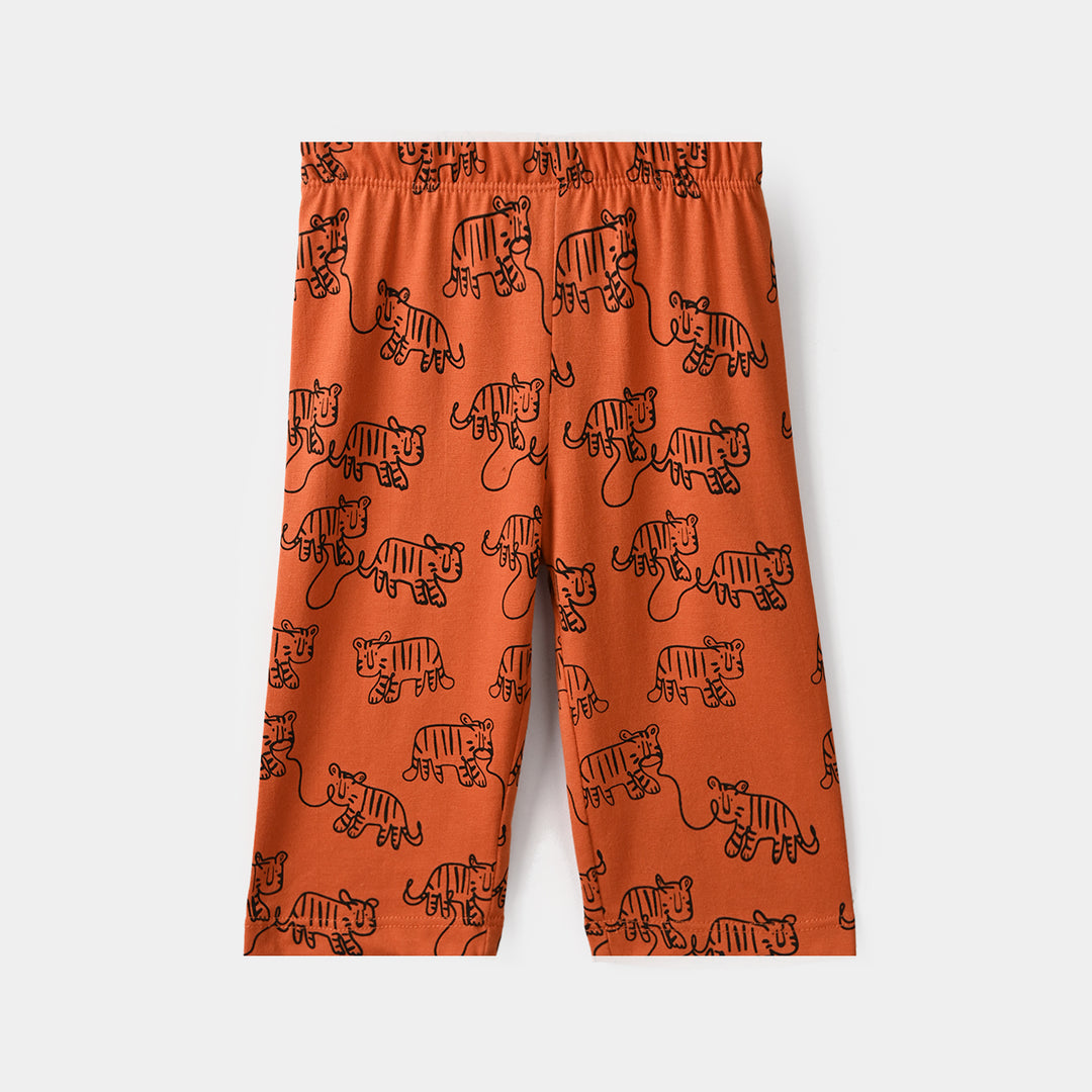 Infant Boys Poly Cotton Jersey Night Suit Racing TIGER REPEAT-ORANGE