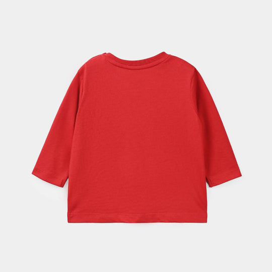 Infant Boys Poly Cotton Jersey Night Suit Racing - Red