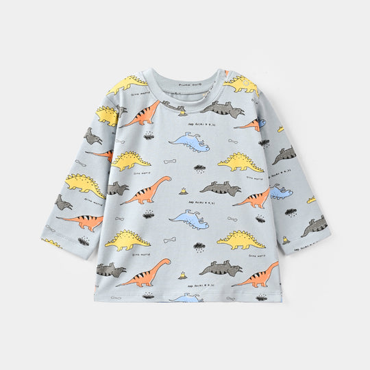 Infant Boys Lycra Jersey Night Suit DINO-Blue
