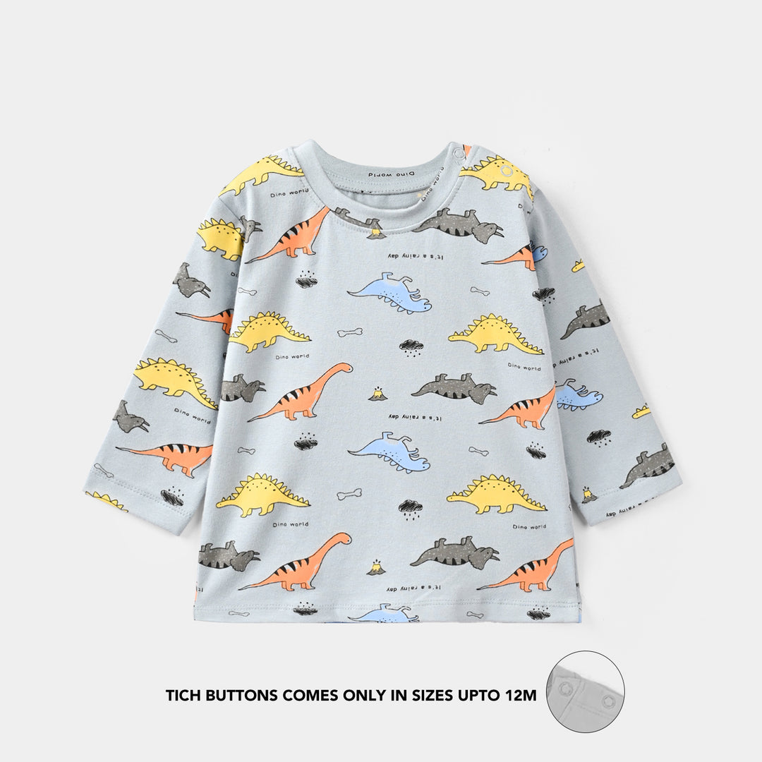 Infant Boys Lycra Jersey Night Suit DINO-Blue
