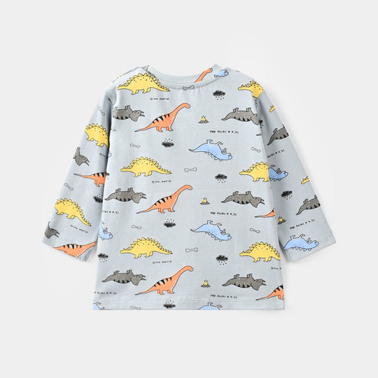 Infant Boys Lycra Jersey Night Suit DINO-Blue