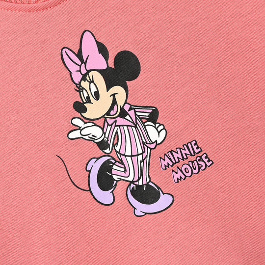 Infant Girls Poly Cotton Jersey Night Suit Character - Pink