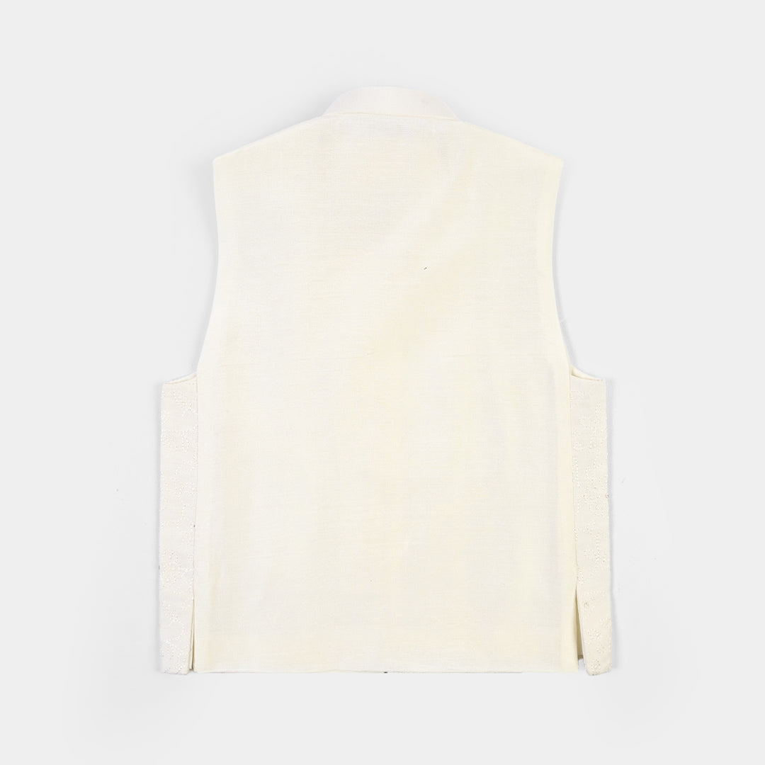 Boys Poly Cotton 3Piece Suit (Jagmag)-Off.White