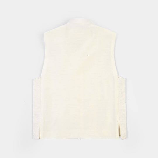 Boys Poly Cotton 3Piece Suit (Jagmag)-Off.White