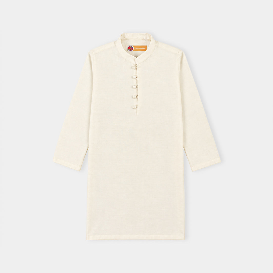 Boys Poly Cotton 3Piece Suit (Jagmag)-Off.White