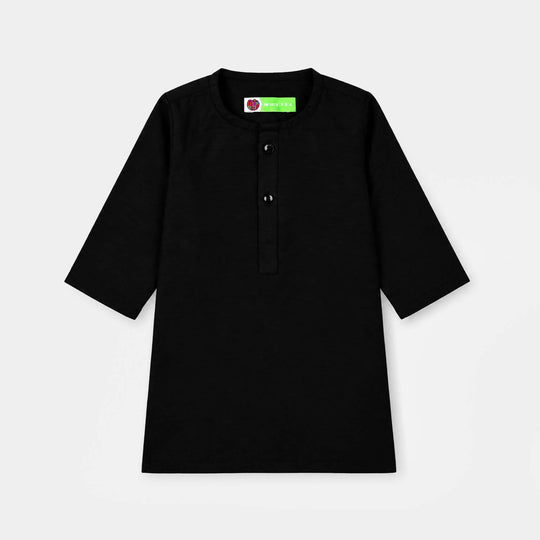 Infant Boys Poly Cotton 3Piece Suit (Sitara)-BLACK