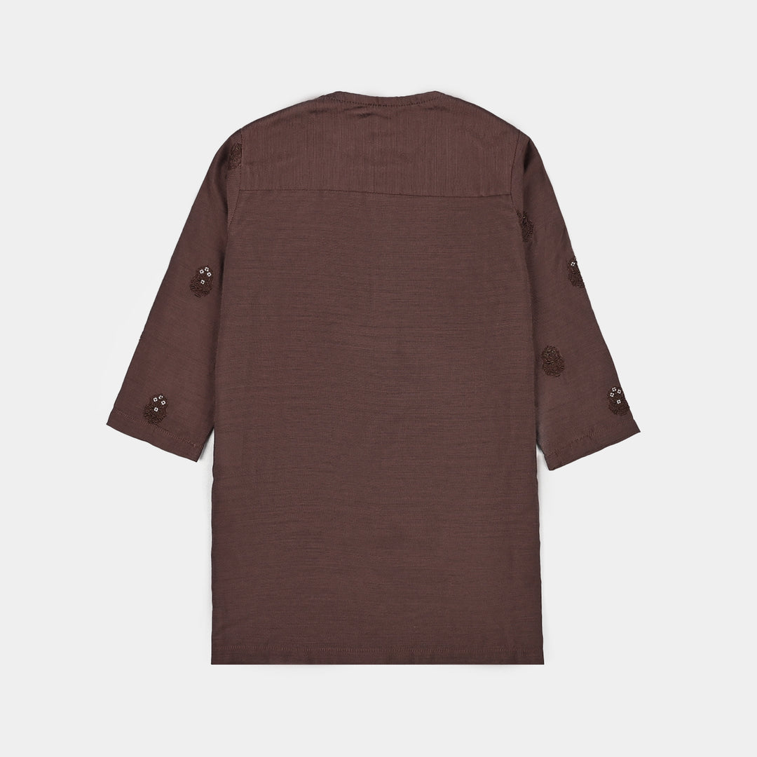 Infant Boys Poly Cotton 2Piece Suit (Jagmag)-BROWN