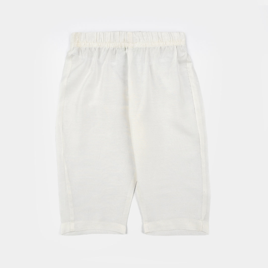 Infant Boys Poly Cotton 2Piece Suit (Chamak)-White