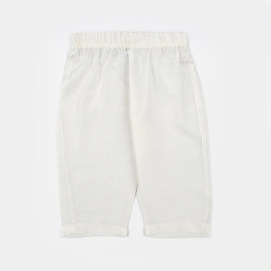 Infant Boys Poly Cotton 2Piece Suit (Chamak)-White