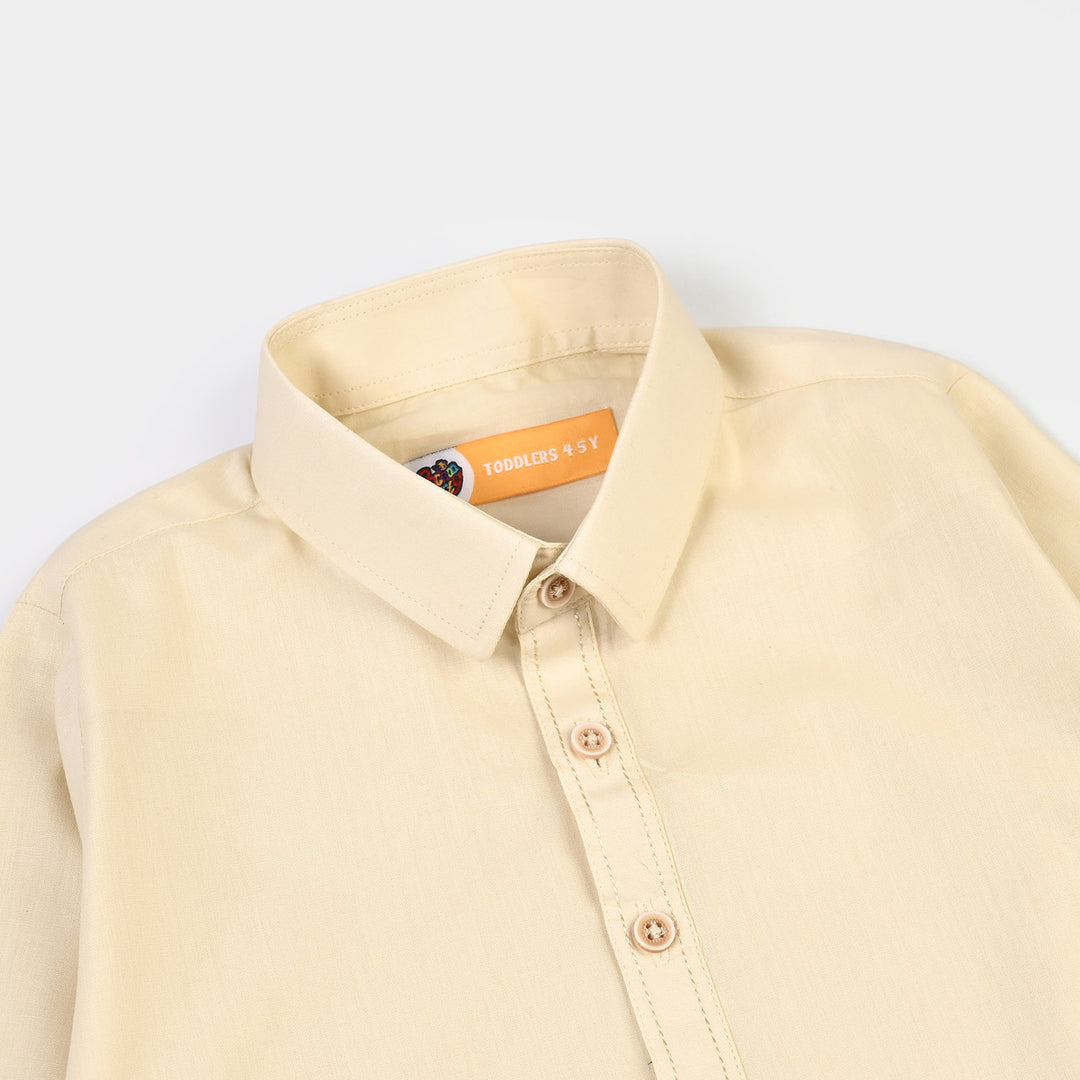 Boys Cotton Poplin 2Piece Suit (Grace)-OFF-White