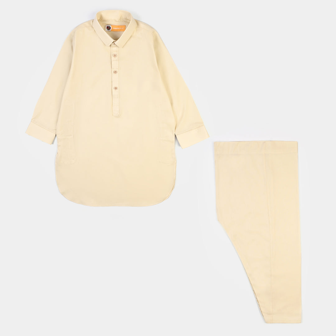 Boys Cotton Poplin 2Piece Suit (Grace)-OFF-White