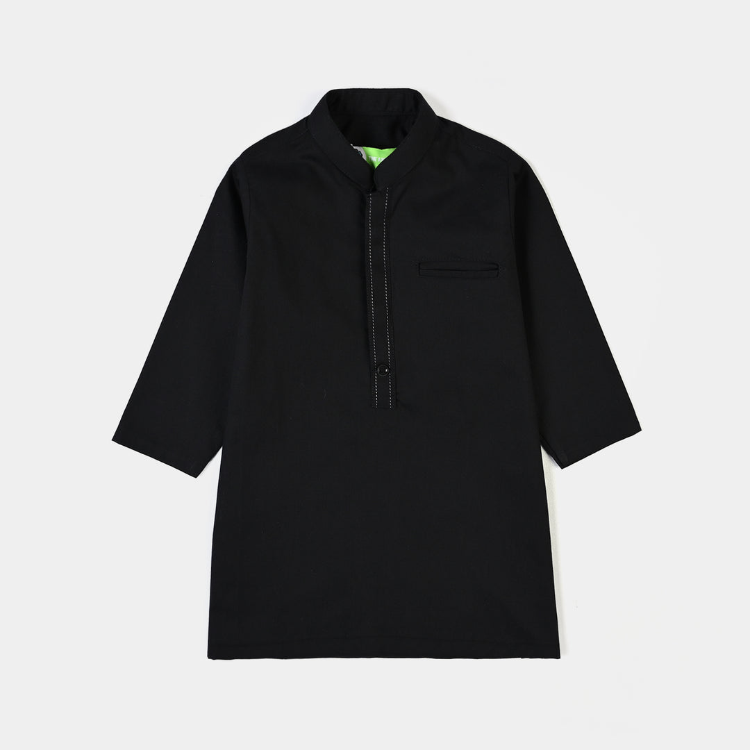 Infant Boys Cotton Poplin 2Piece Suit (Classic)-BLACK
