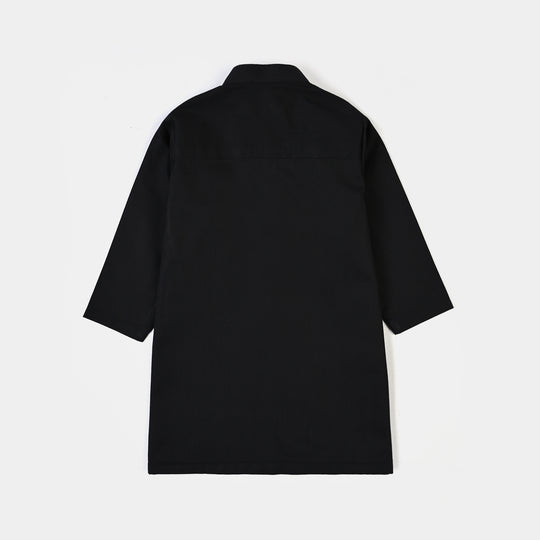 Infant Boys Cotton Poplin 2Piece Suit (Classic)-BLACK