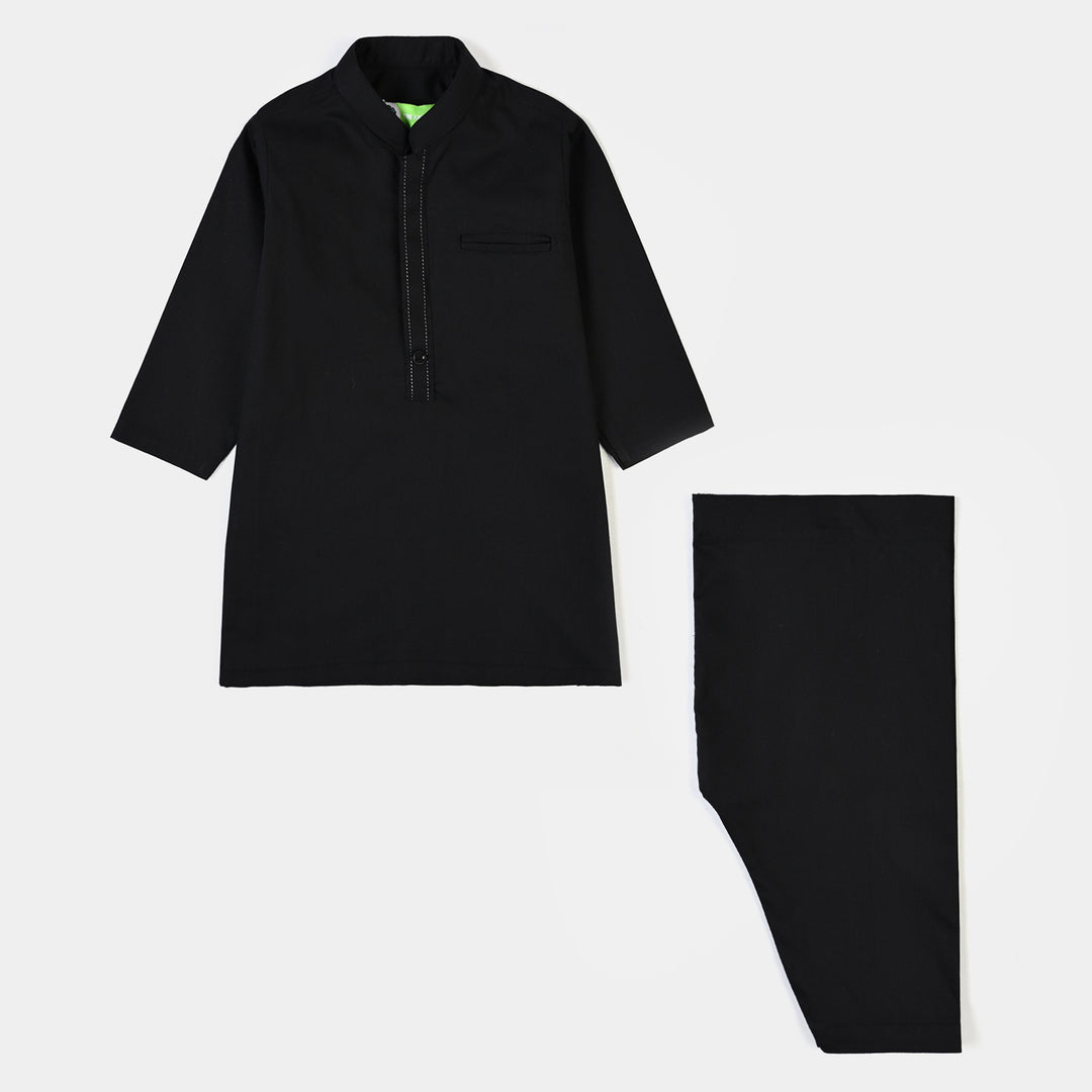 Infant Boys Cotton Poplin 2Piece Suit (Classic)-BLACK