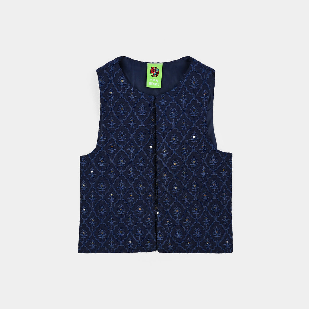 Infant Boys Poly Cotton Waistcoat (Royal) - Navy