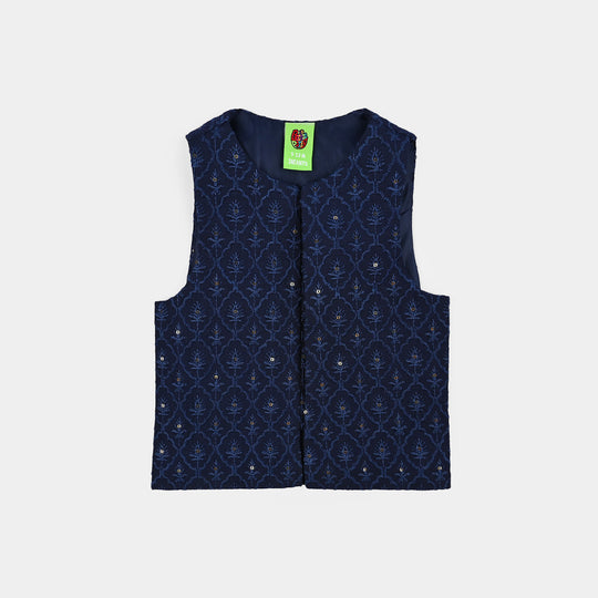 Infant Boys Poly Cotton Waistcoat (Royal) - Navy
