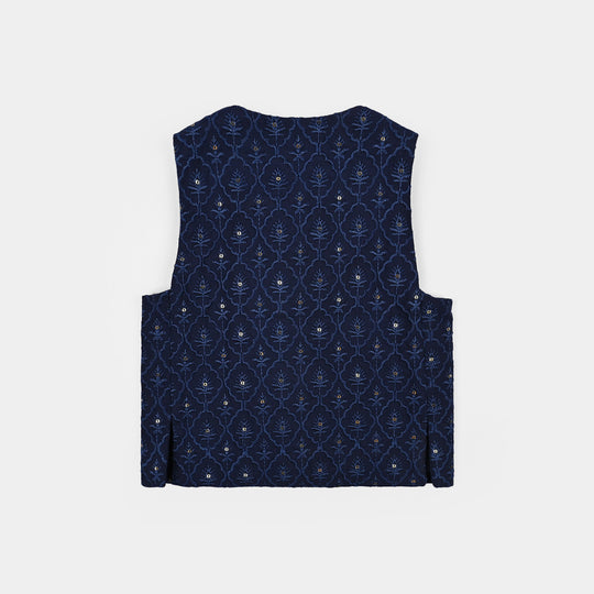 Infant Boys Poly Cotton Waistcoat (Royal) - Navy