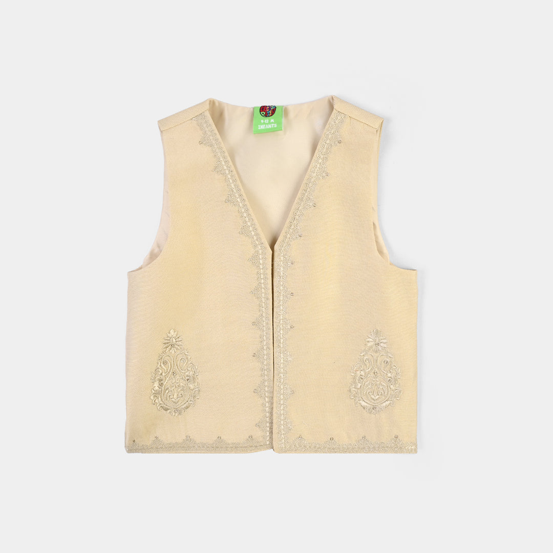 Infant Boys Poly Cotton 3Piece Suit (Gulposh)-Yellow