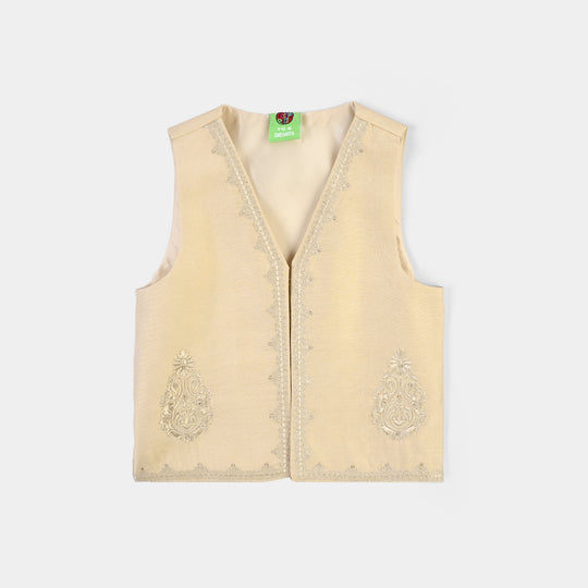 Infant Boys Poly Cotton 3Piece Suit (Gulposh)-Yellow