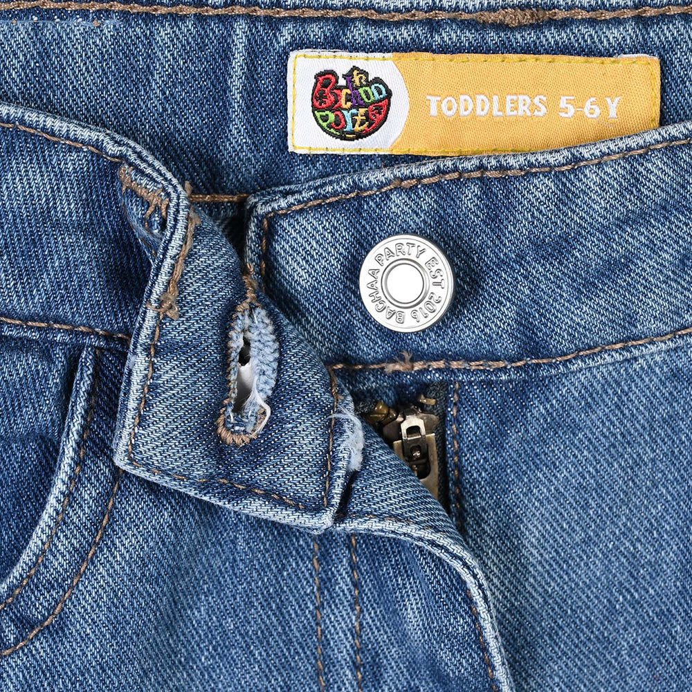 Girls Denim rigid Pant Star N Star-Mid.Blue