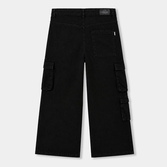 Girls Denim Rigid Pant Cargo 4-D.Grey