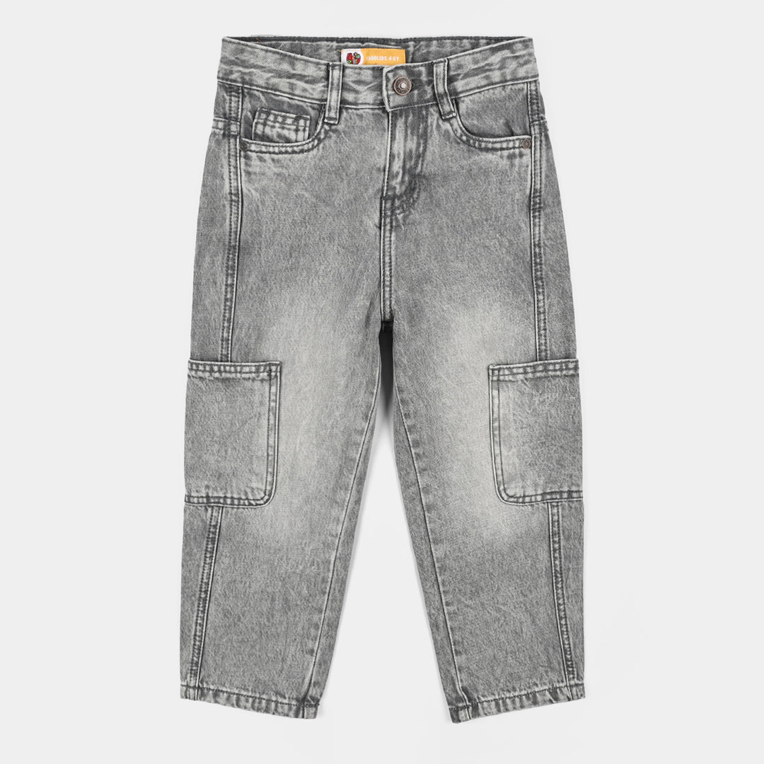 Boys Denim rigid Pant Twisted-L.grey