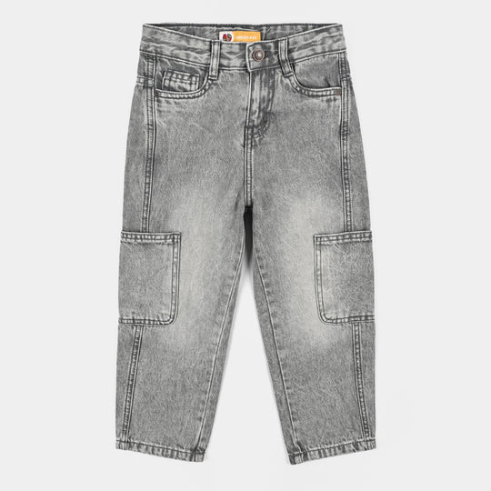 Boys Denim rigid Pant Twisted-L.grey