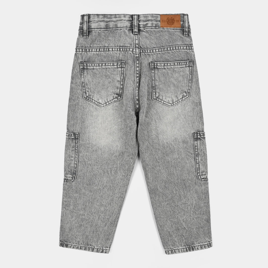 Boys Denim rigid Pant Twisted-L.grey